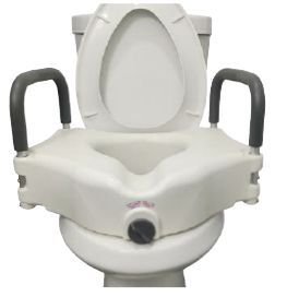 Raised Toilet Seat with Lock & Arms Blue Jay Retail Each