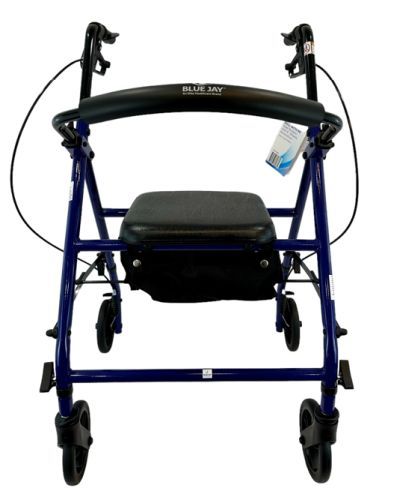 ROLL WITH ME Steel Rollator w/6 Wheels K/D Blue Case/2