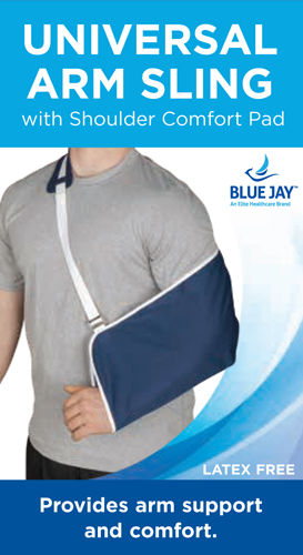 Blue Jay Universal Arm Sling with Shoulder Comfort Pad-Blue