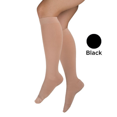Firm Surg Wgt Stkngs Sm Black 20-30mmHg Below Knee Clsd Toe