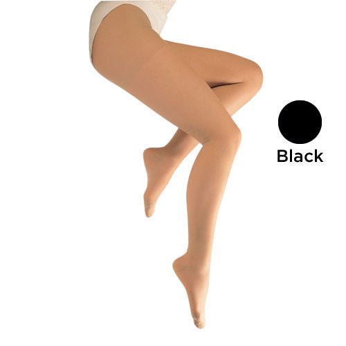 Ladies' Sheer Firm Spt Petite 20-30mmHg Panty Hose Black