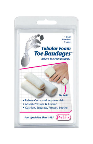 Tubular-Foam Toe Bandage Pk/3 Large