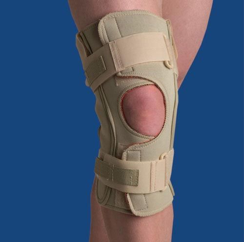 Hinged Knee Wrap Dual Pivot Beige Large